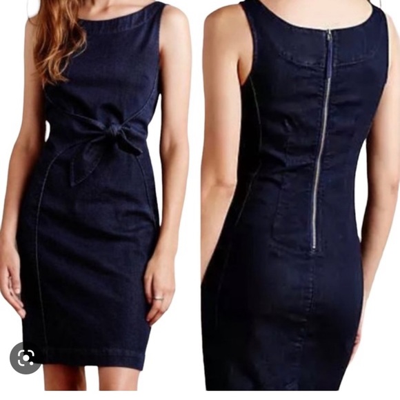2/$20 Holding Horses (Anthropologie) Clara Tie-Front Sheath Dress - Picture 3 of 12